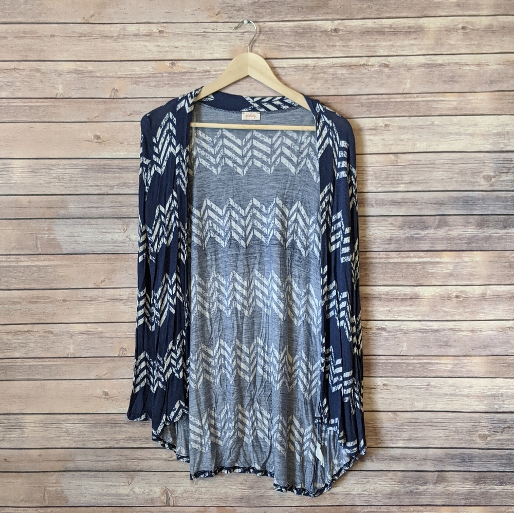 Stitch Fix Pixley Blue Chevron Cardigan
